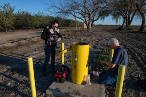 Groundwater level monitoring. Photo by Kelly M. Grow / California Department of Water Resources.