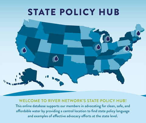 Graphic describing River Network's State Policy Hub